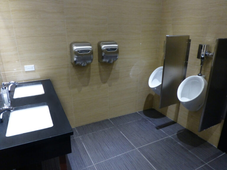 Floor Mounted Overhead Braced, Stainless Steel Toilet Partitions