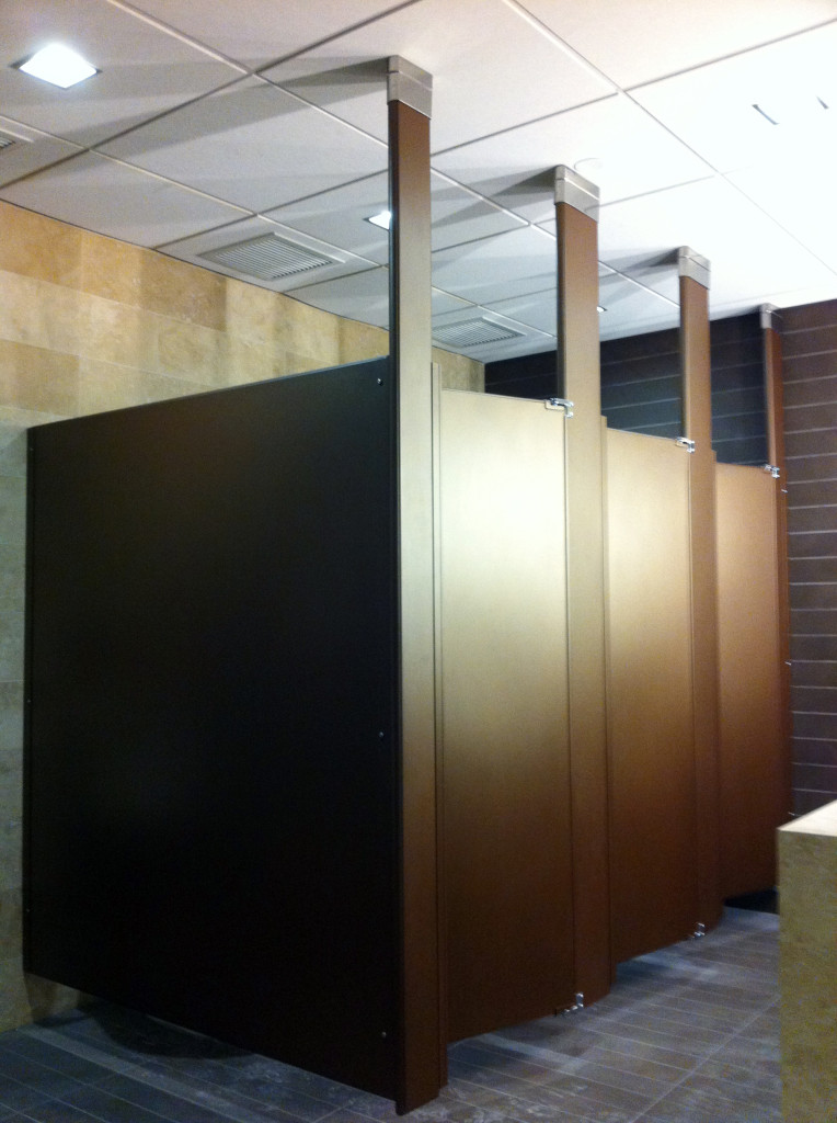 Ceiling Anchored, Powder Coated Toilet Partitions