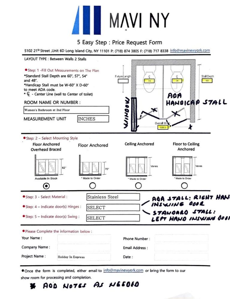 Price Request Form for Holiday Inn Express by Mavi
