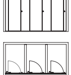 Touchless Partitions Layout 2 - Cubicle Door Assembly