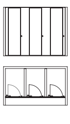 Touchless Partitions Layout 2 - Cubicle Door Assembly