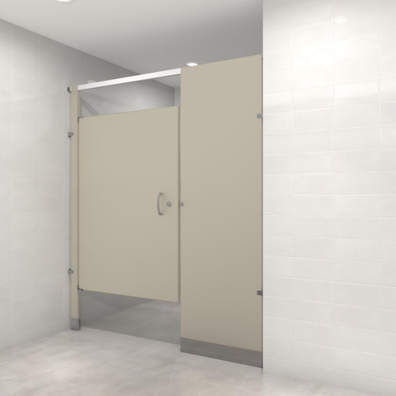 Powder Coated Toilet Partitions overhead braced - 1 stall Between Walls Non ADA - Image 2