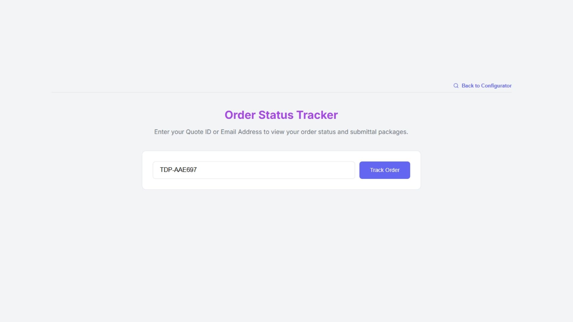 Track your quote